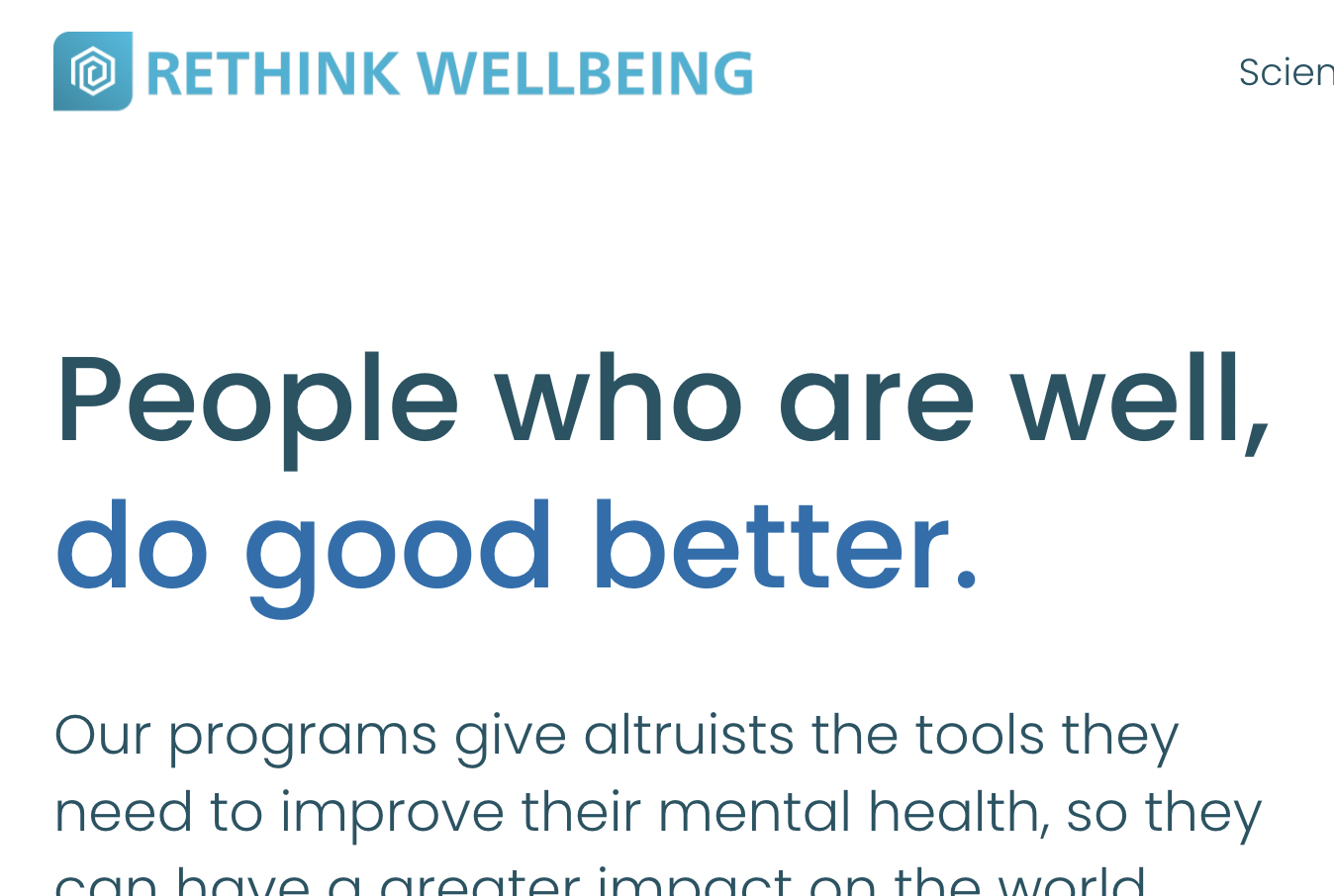 Rethink wellbeing