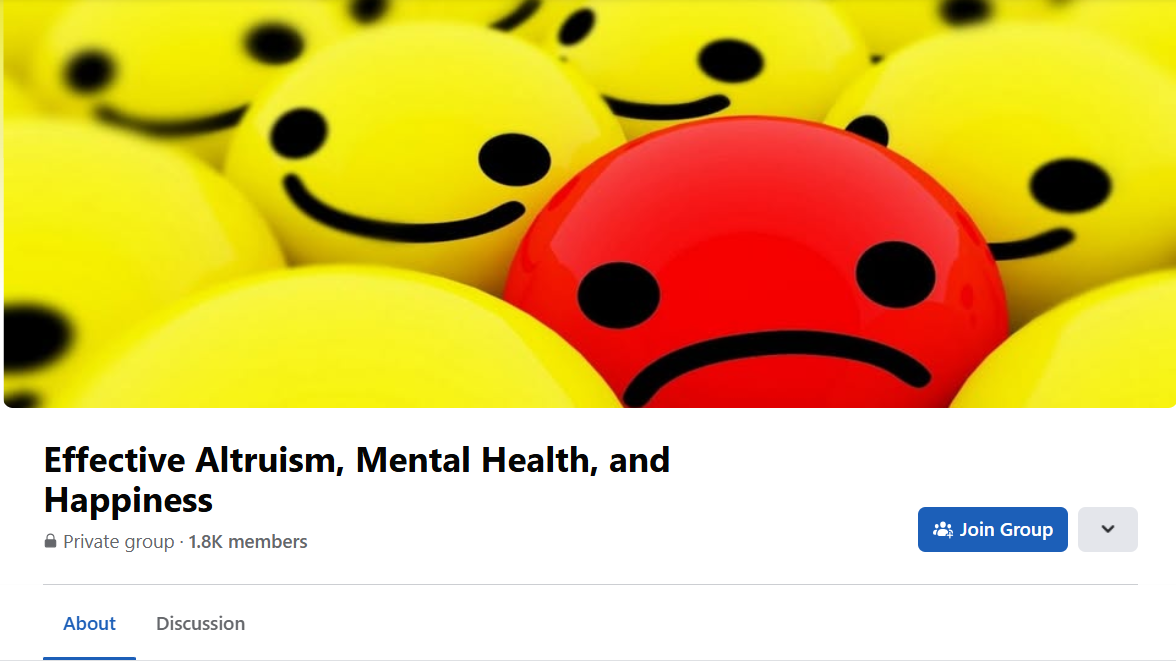 EA, MH & Happiness – FB Group